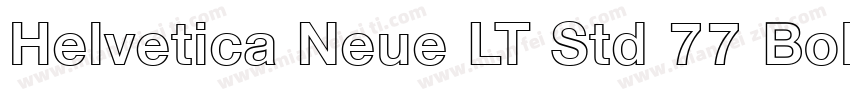 Helvetica Neue LT Std 77 Bold Conde字体转换
